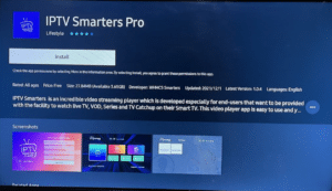 IPTV Smarters Pro op Samsung TV